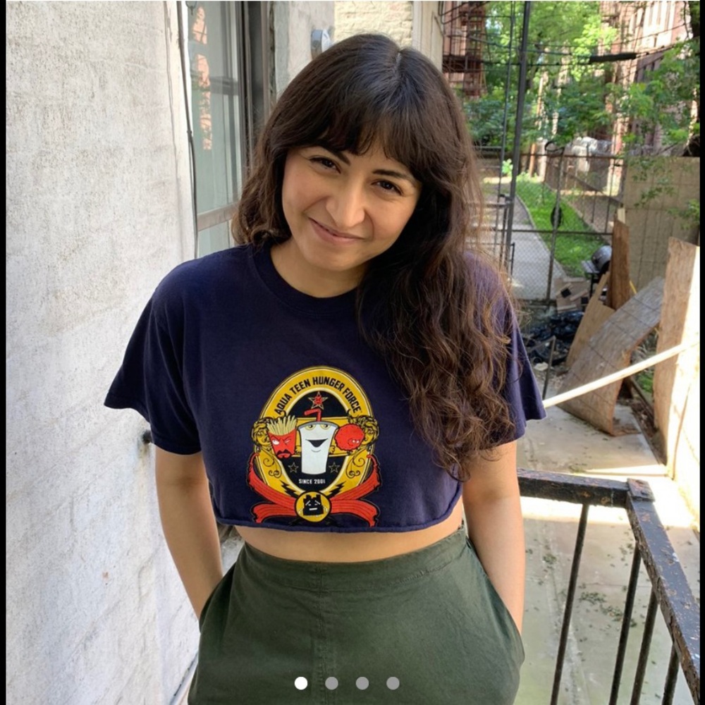 Vintage cropped Aqua Teen Hunger Force tee